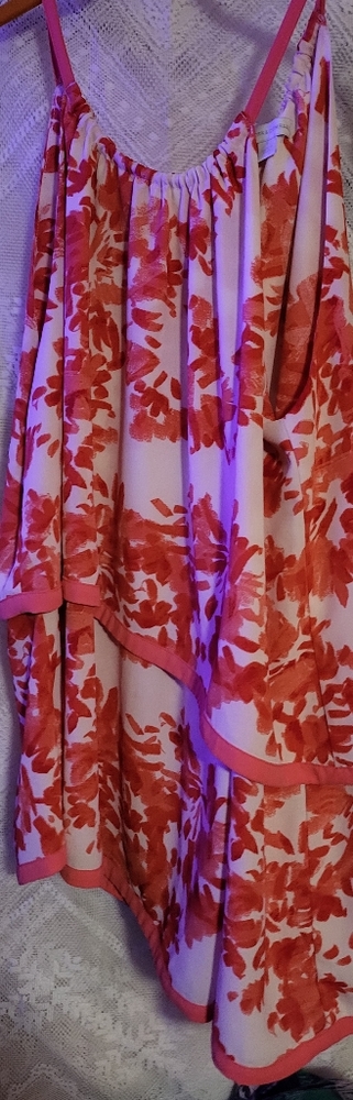 Ruffly spaghetti strap dress shirt